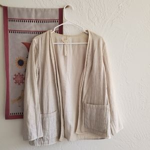 Eileen Fisher Sashiko Jacket Reversible Cream